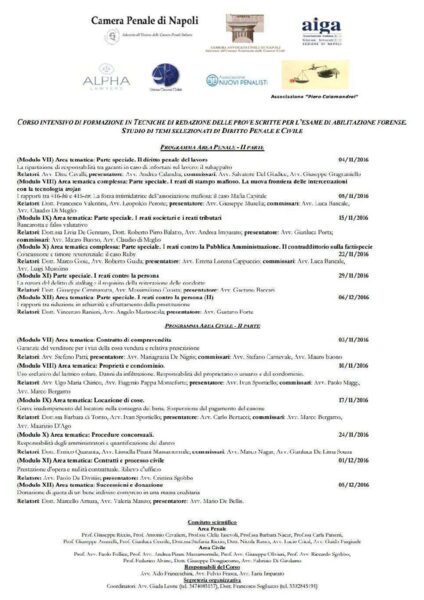 Tecniche di redazione delle prove scritte per l’esame di abilitazione forense 2016