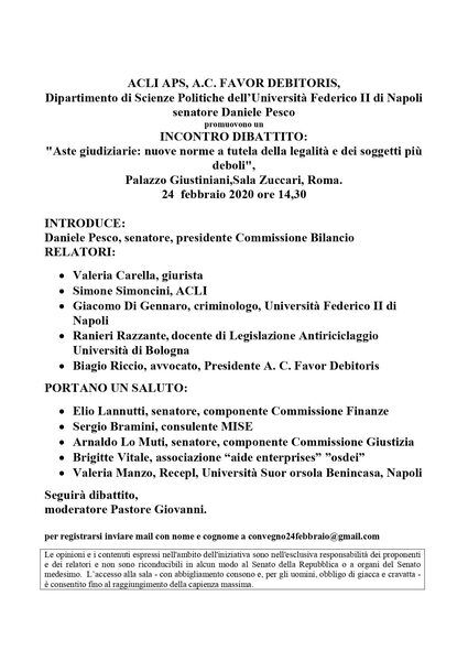 Aste giudiziarie: nuove norme a tutela della legalità e dei soggetti più deboli 2020