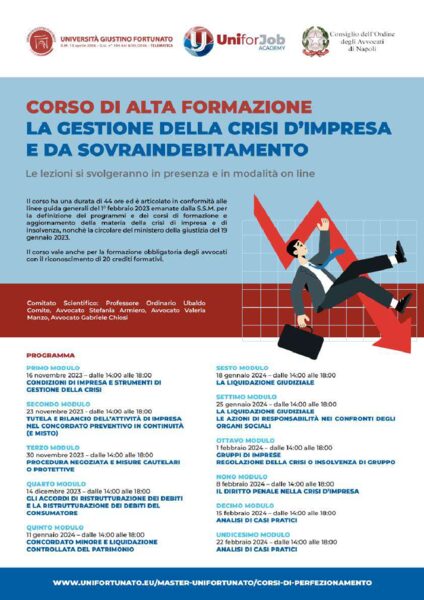 La gestione della crisi d’impresa e da sovraindebitamento COA Napoli 2023