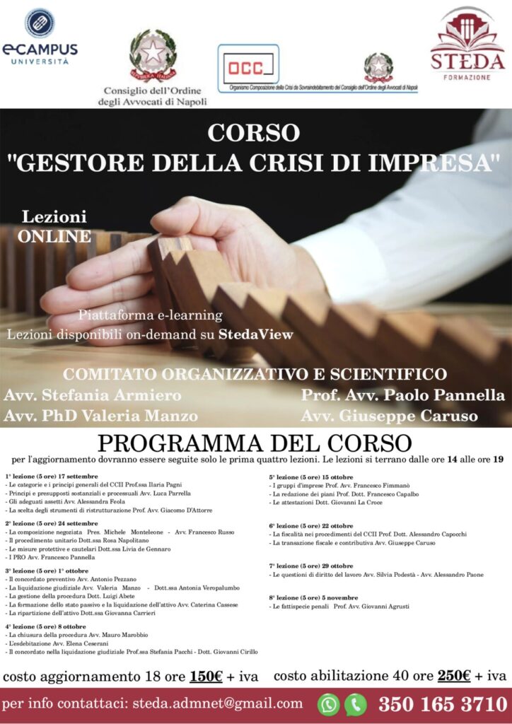 Gestore della Crisi di Impresa COA Napoli 2026