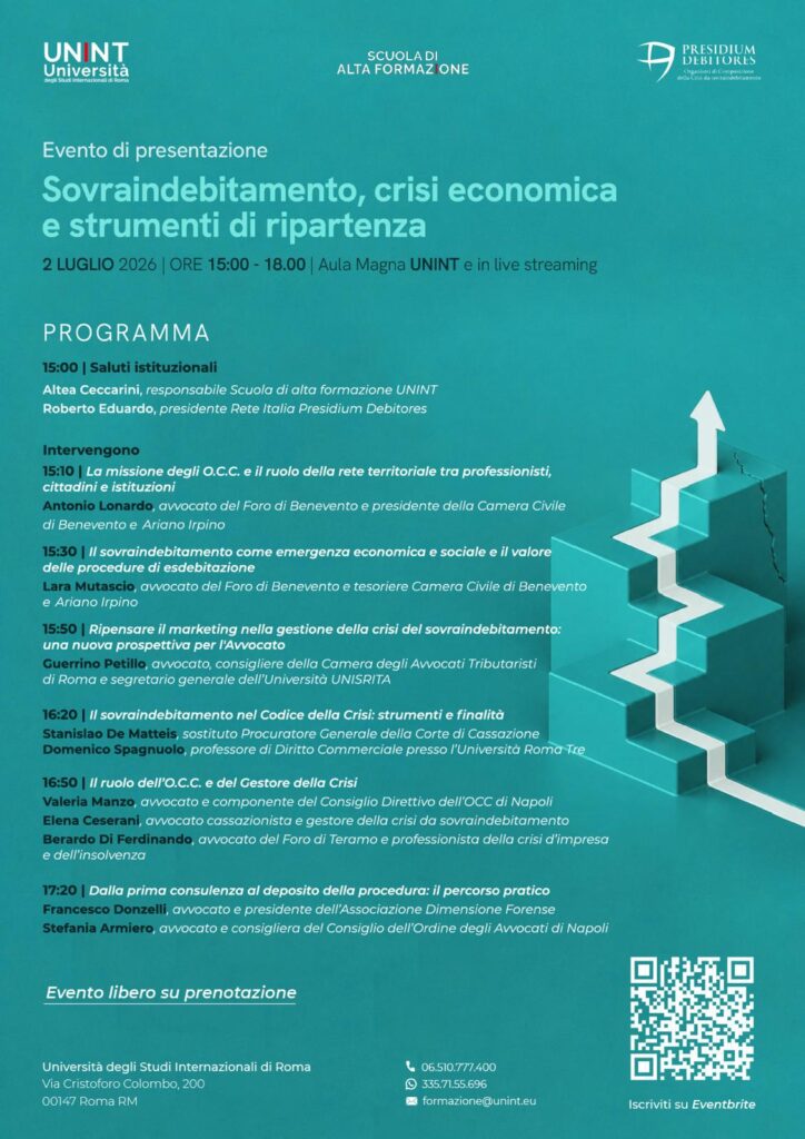 Sovraindebitamento, crisi economica e strumenti di ripartenza